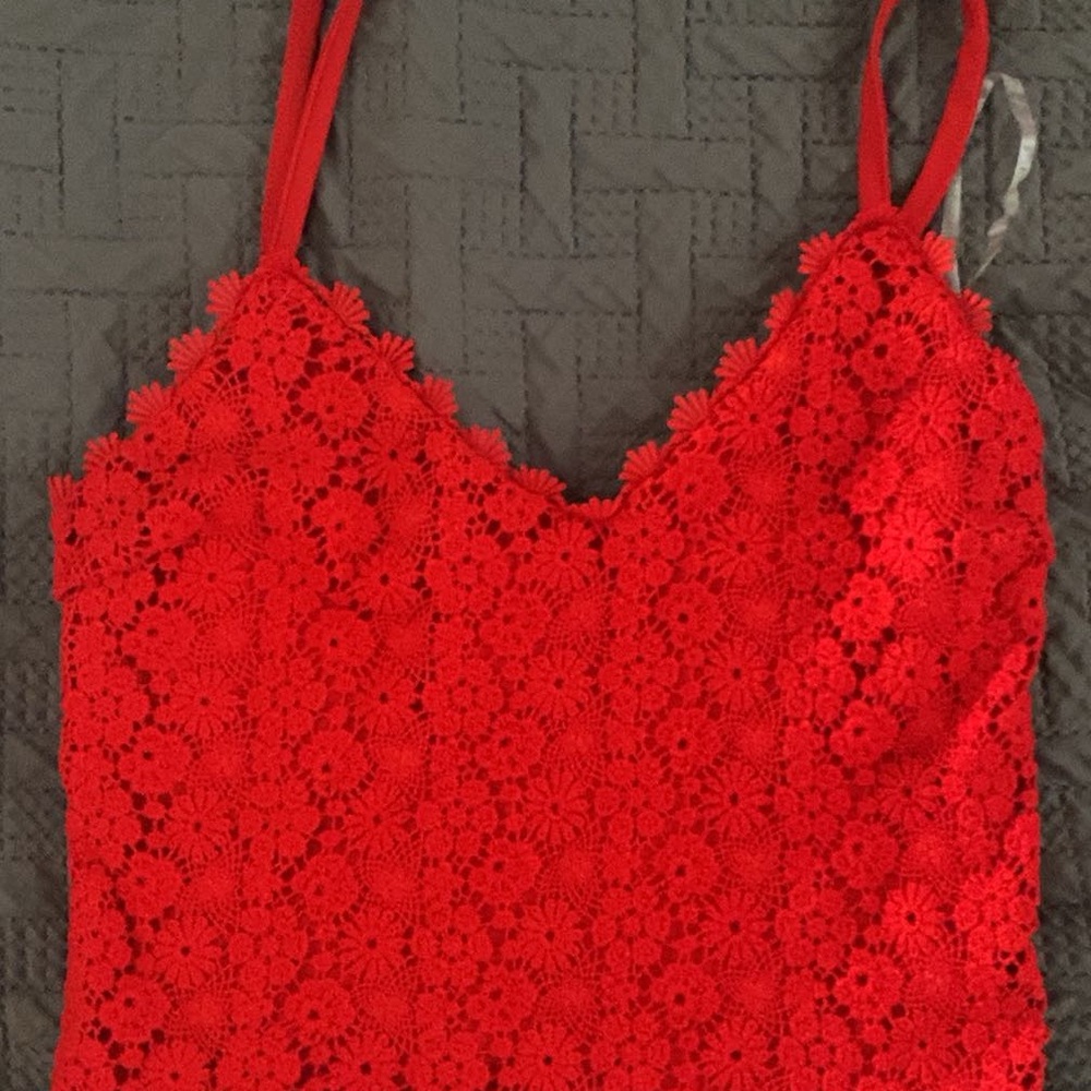 Red Lace Women's Top